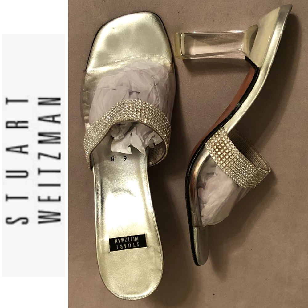 Stuart Weitzman Leather Sandal Heels